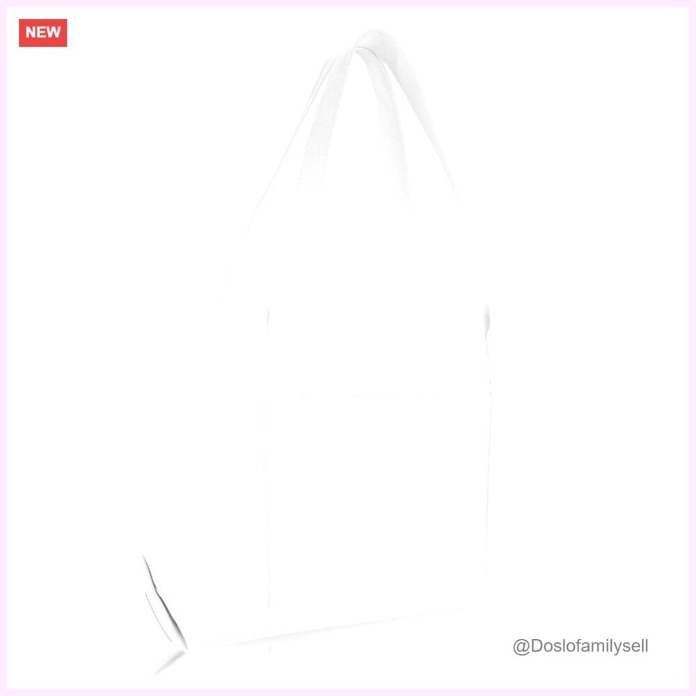 Premium Cotton Canvas Daily Shoulder Tote Bag with Zipper Closure